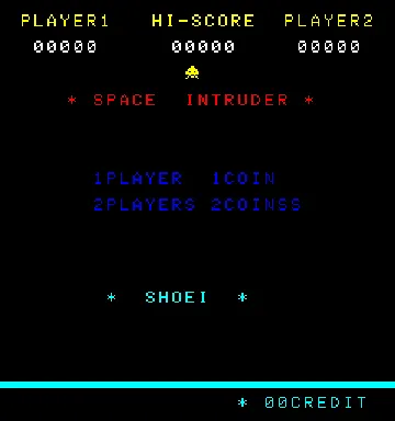 Space Intruder screen shot title